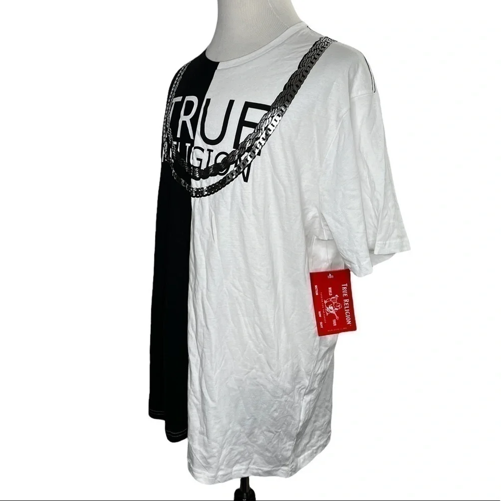 True Religion World Tour Split Fashion Tee Shirt